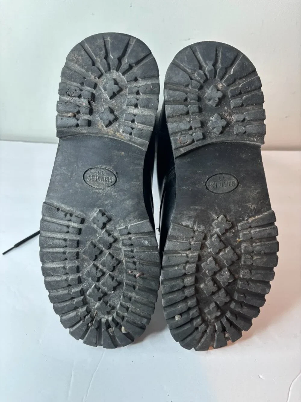 VTG Grinders King Black Leather 20 Eye Steel Toe Boots UK 11 US 12 Combat Punk